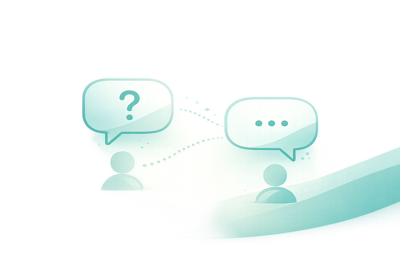 対話と質問を表すイメージイラスト